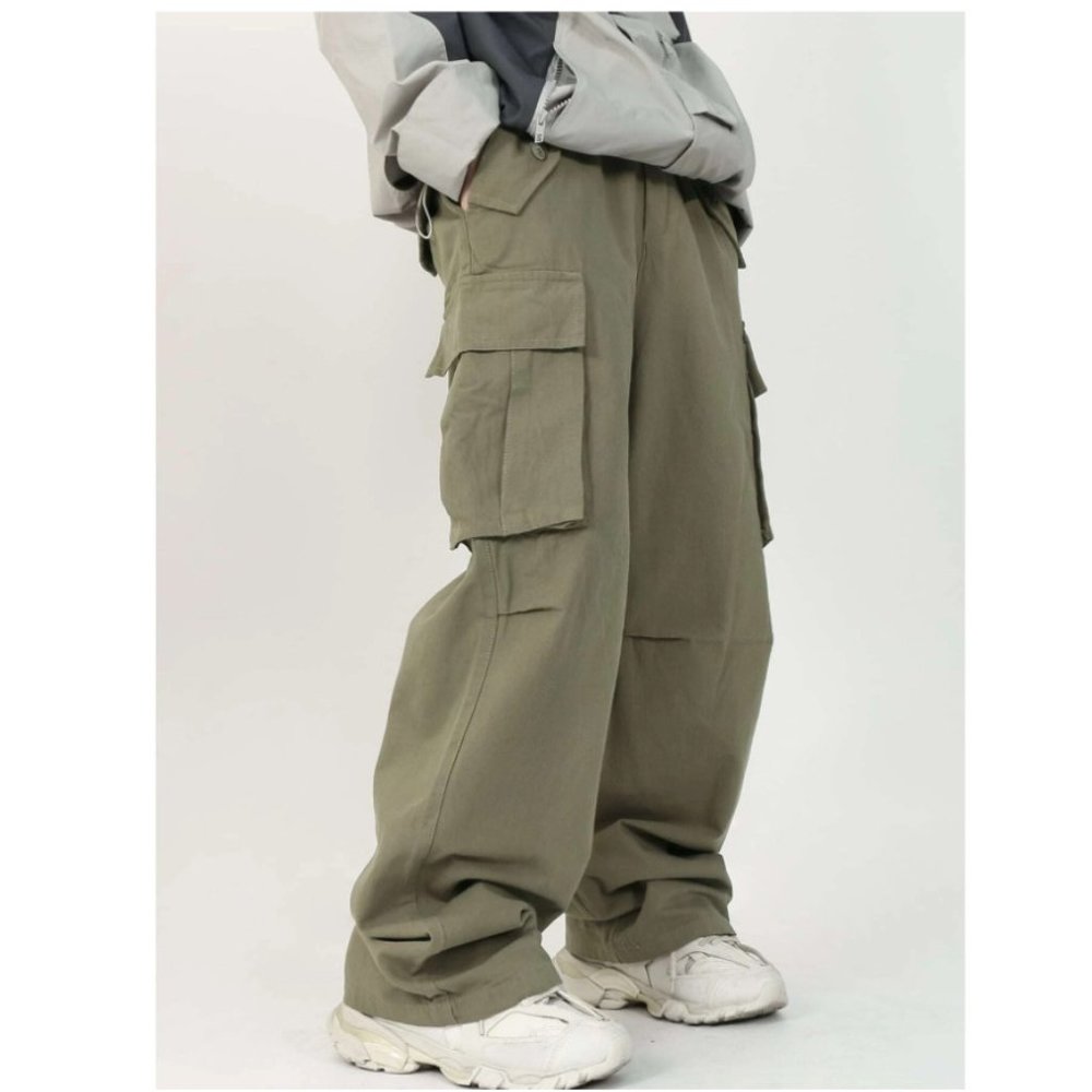 Manfinity Hypemode Men Flap Pocket Side Drawstring Waist Cargo Pants